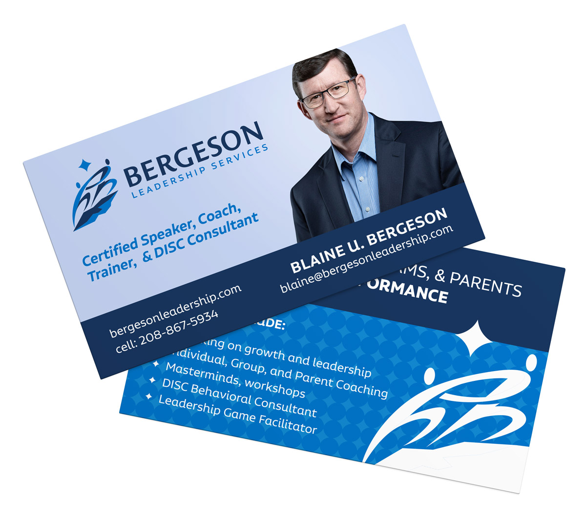 business consultant life coach business card design