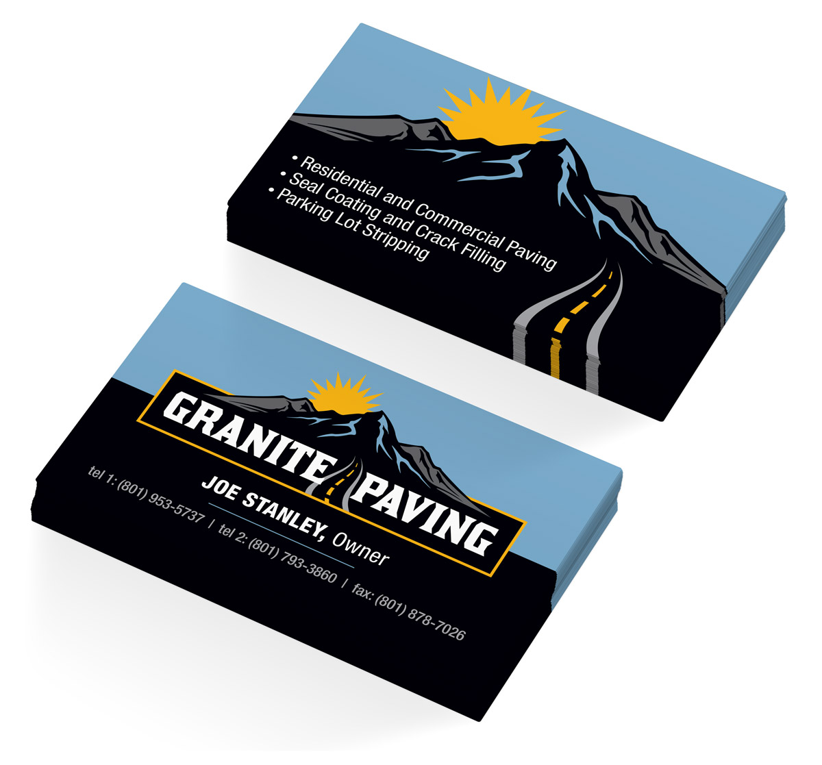 paving company business card design
