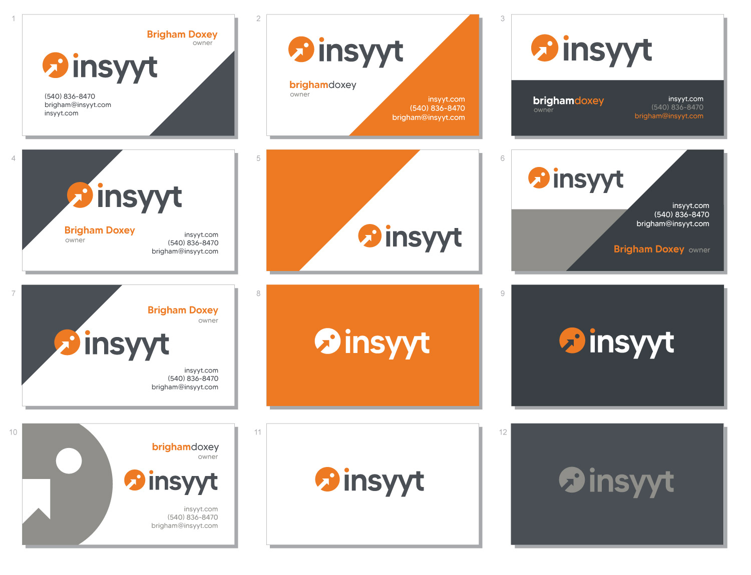technology company business card design options